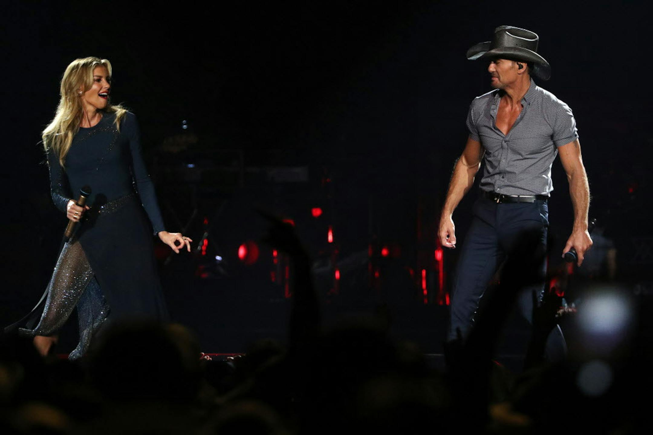 Country superstar couple Tim McGraw and Faith Hill performed together in St. Paul in August.