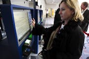 Maureen Chatelain of Atlanta, GA used the new Global Entry System to clear custom at the Minneapolis Airport after arriving from Paris France Monday M