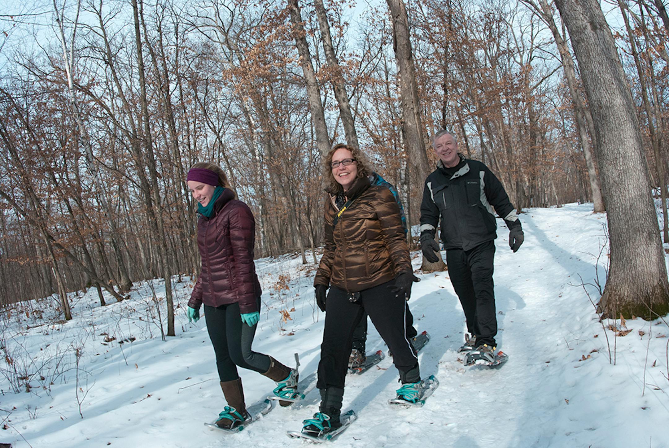 Snowshoe opportunities abound at state parks.