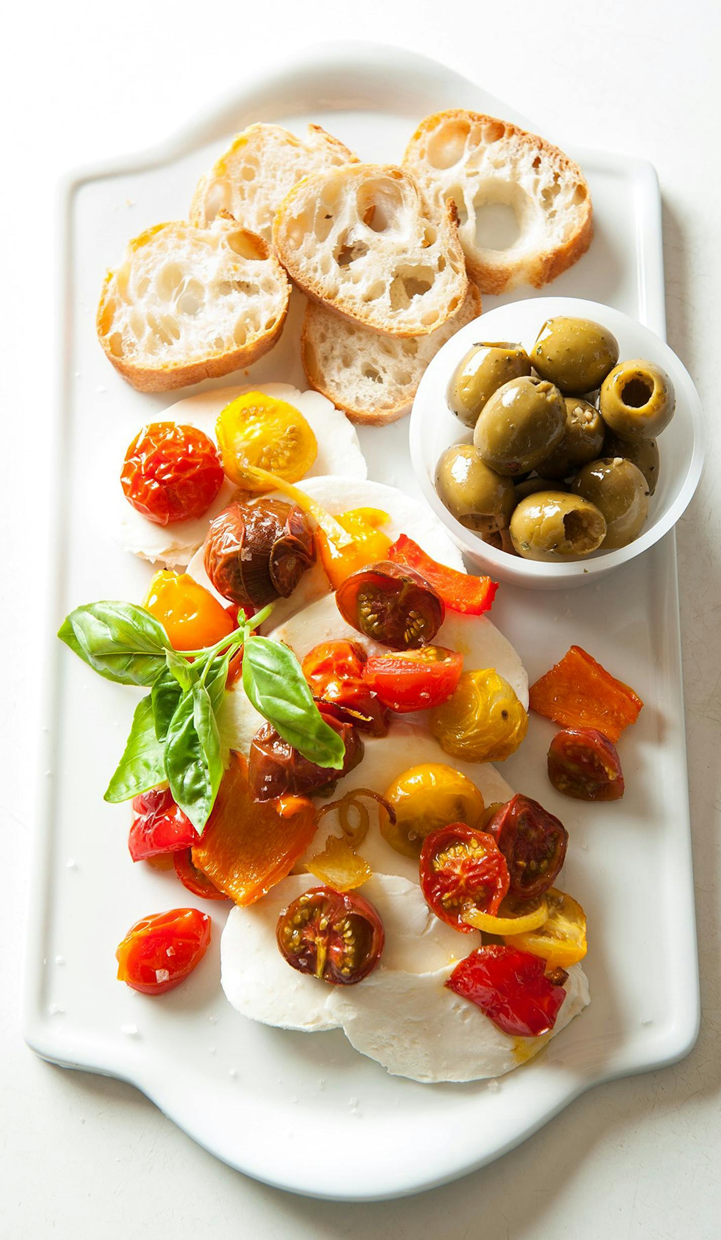 Roasted Tomato Caprese Salad.