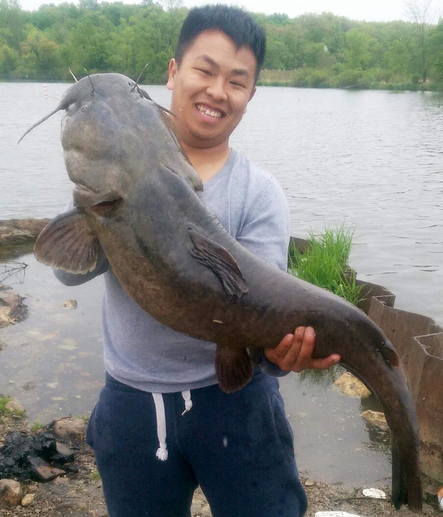 MISSISSIPPI CAT Bee Thao of St. Paul was fishing recently for walleyes and white bass in the Mississippi River in St. Paul Park when this monster catfish, estimated at about 48 inches, swallowed his minnow. Thao released the behemoth. "It was too big to fit in my bucket,'' he said.