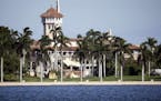 FILE- This Monday, Nov. 21, 2016 file photo, shows the Mar-a-Lago resort owned by President-elect Donald Trump in Palm Beach, Fla. President Donald Tr