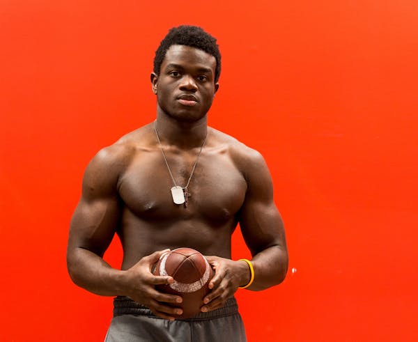 Jonathan Femi-Cole's weightlifting prowess gave him a following, but he believes he can make a name for himself as a Gophers running back.