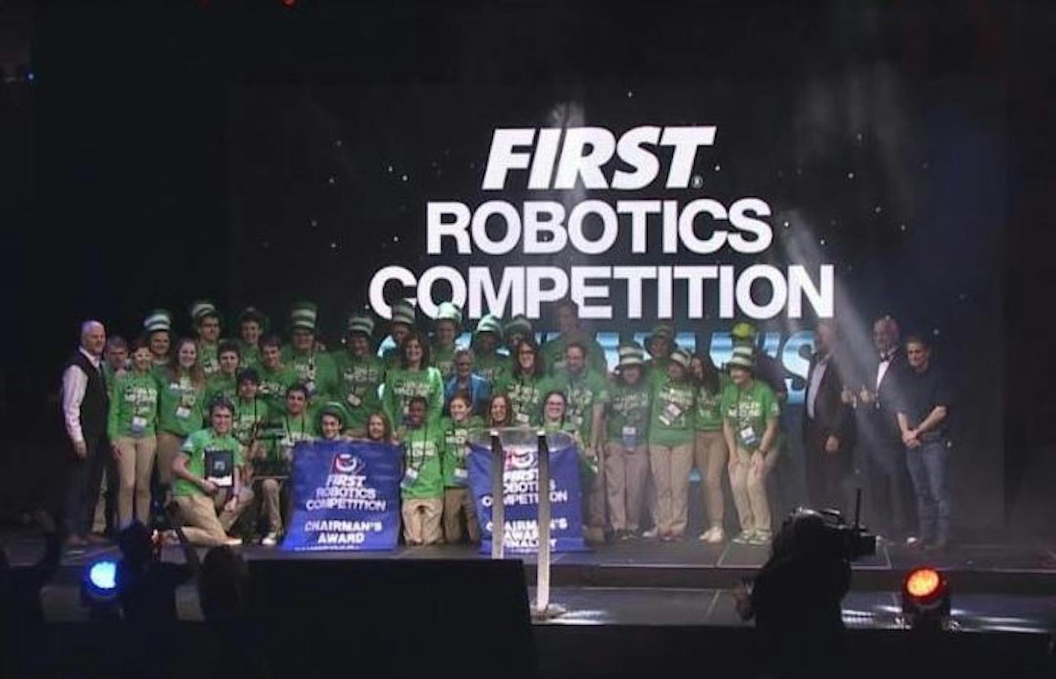 The Edina team, seen celebrating its victory