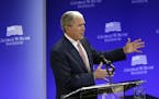 Former President George W. Bush said Thursday in New York that "bigotry or white supremacy in any form is blasphemy against the American creed."
