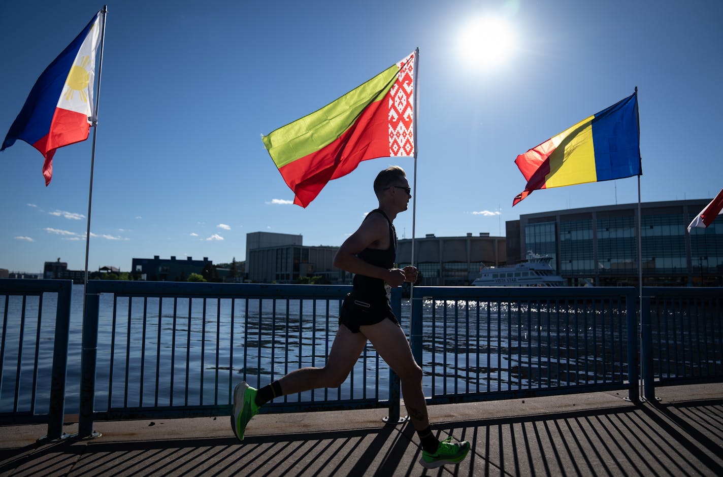 Jesse Prince runs in the William K Irvin 5K and finished in seventh place on the eve of the return of Grandma's Marathon