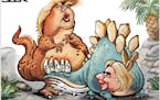 Sack cartoon: Clinton-Trump debate