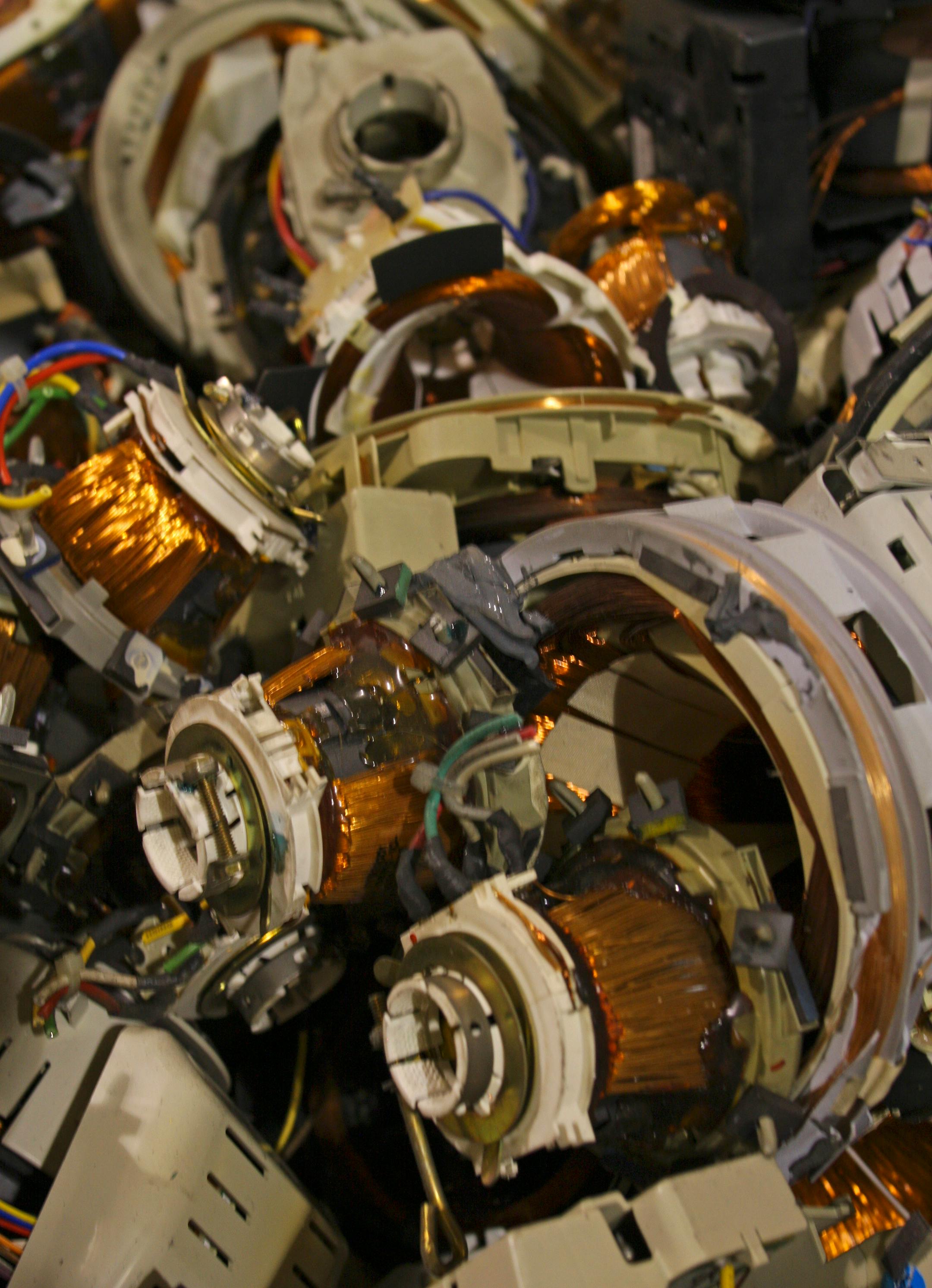 At Materials Processing Corporation in Eagan, copper in the CRT displays for computers and televisions bring the most money, as part of the disassembly recycling process.
