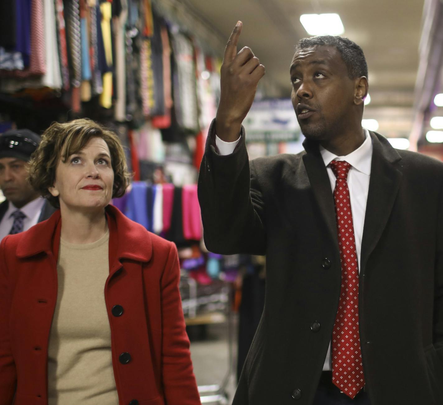 Minneapolis City Council member Abdi Warsame led Mayor Betsy Hodges on a swing through the Village Market Thursday afternoon. ] JEFF WHEELER &#xef; jeff.wheeler@startribune.com Minneapolis City Council member Abdi Warsame is making it his mission to take on the Sabri family of landlords that own the two Somali malls in Minneapolis. Tenants complain about conditions in the Village Market on 24th St. but fear reprisals if they bring their concerns to Sabri. Warsame took Minneapolis Mayor on a tour