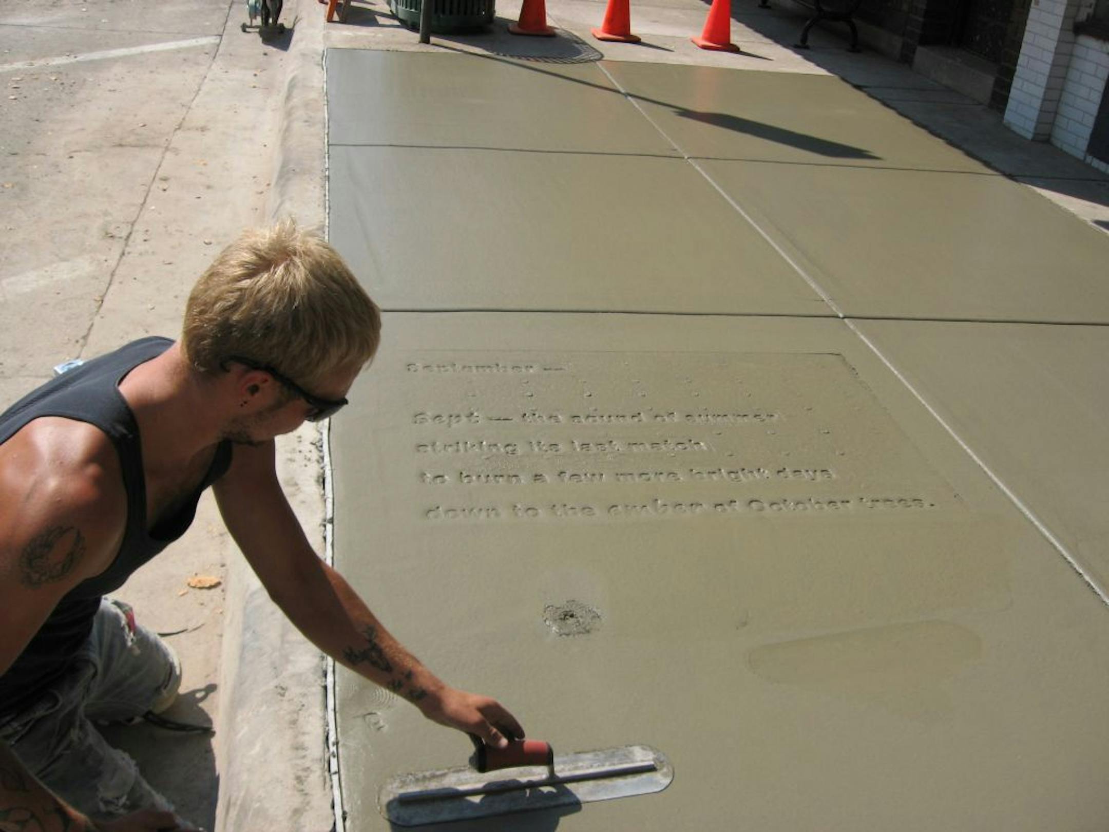 JIM ADAMS The streets of Northfield are poetry by Dillon Hansen of Hansen Concrete and Remodeling.