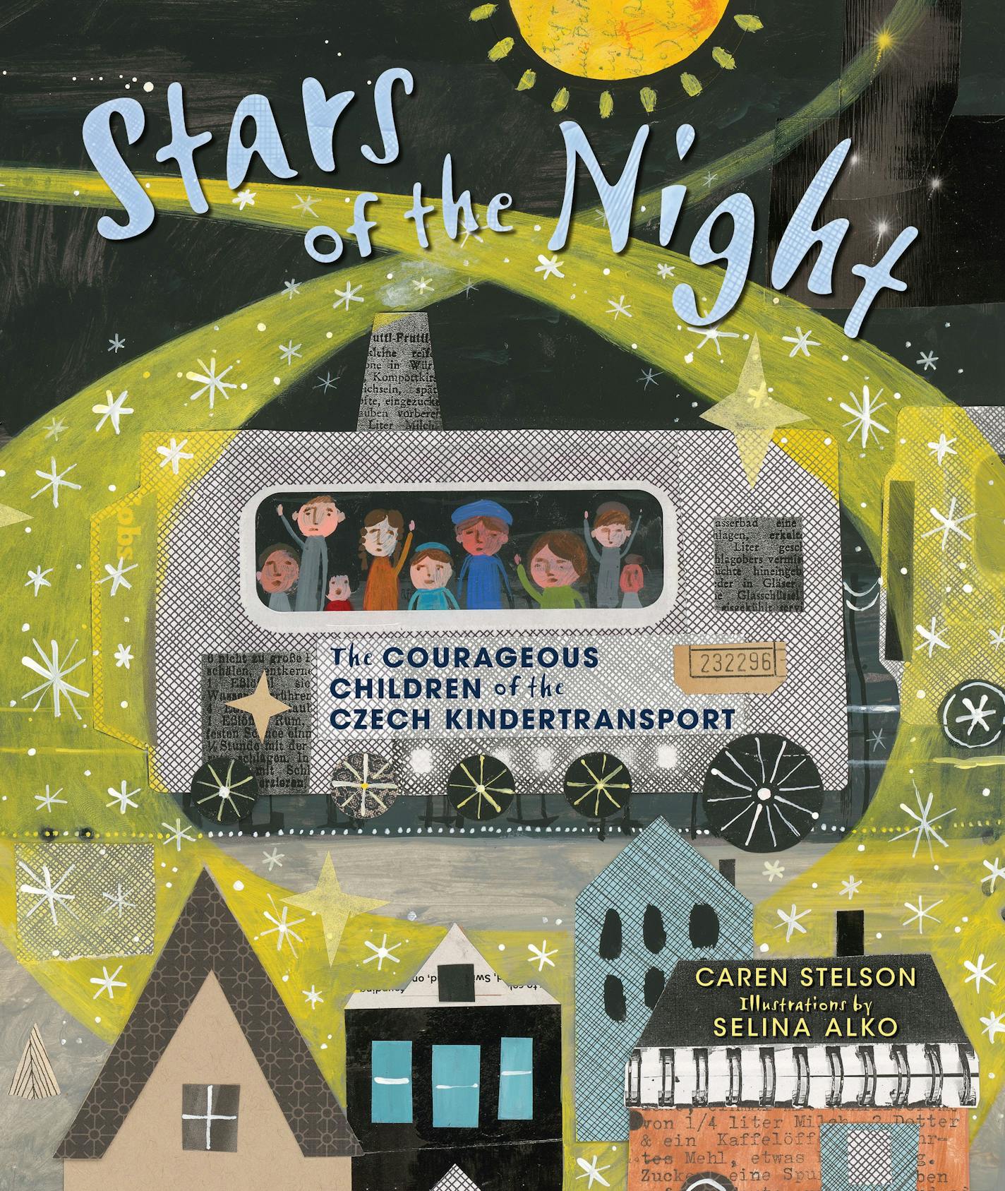 cover of "Stars of the Night" is an illustration of children on a train