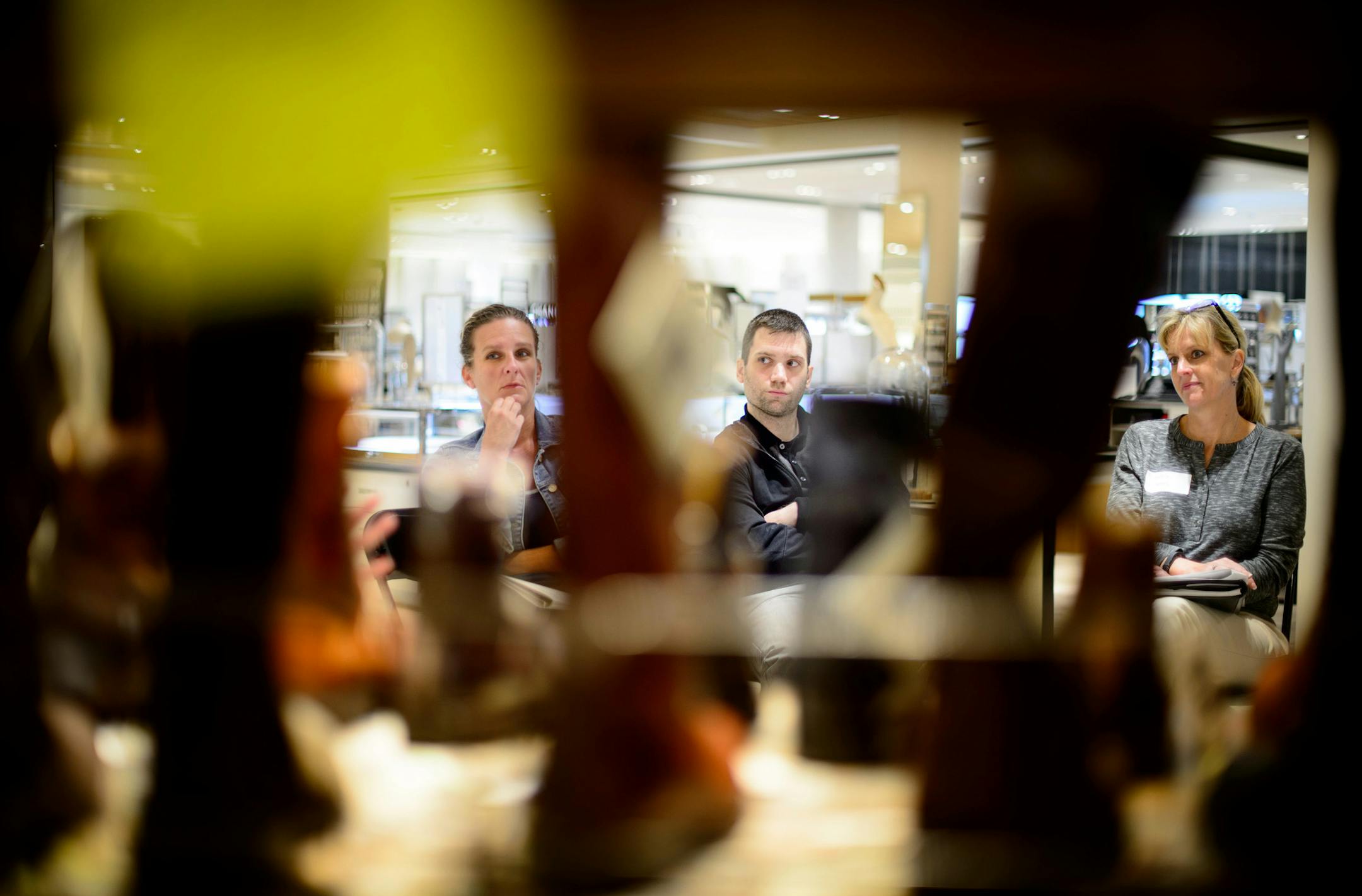 New associates in a training session in the women's shoe department at the new Nordstrom Ridgedale, Minnetonka. ] GLEN STUBBE * gstubbe@startribune.com Tuesday September 22, 2015 Nordstrom will open its second Twin Cities' dept. store in Ridgedale on Oct. 2.
