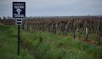 Signs mark the Lake Michigan Shore Wine Trail, a collection of 18 wineries spread across the American Viticultural Area of the same name. The area is 