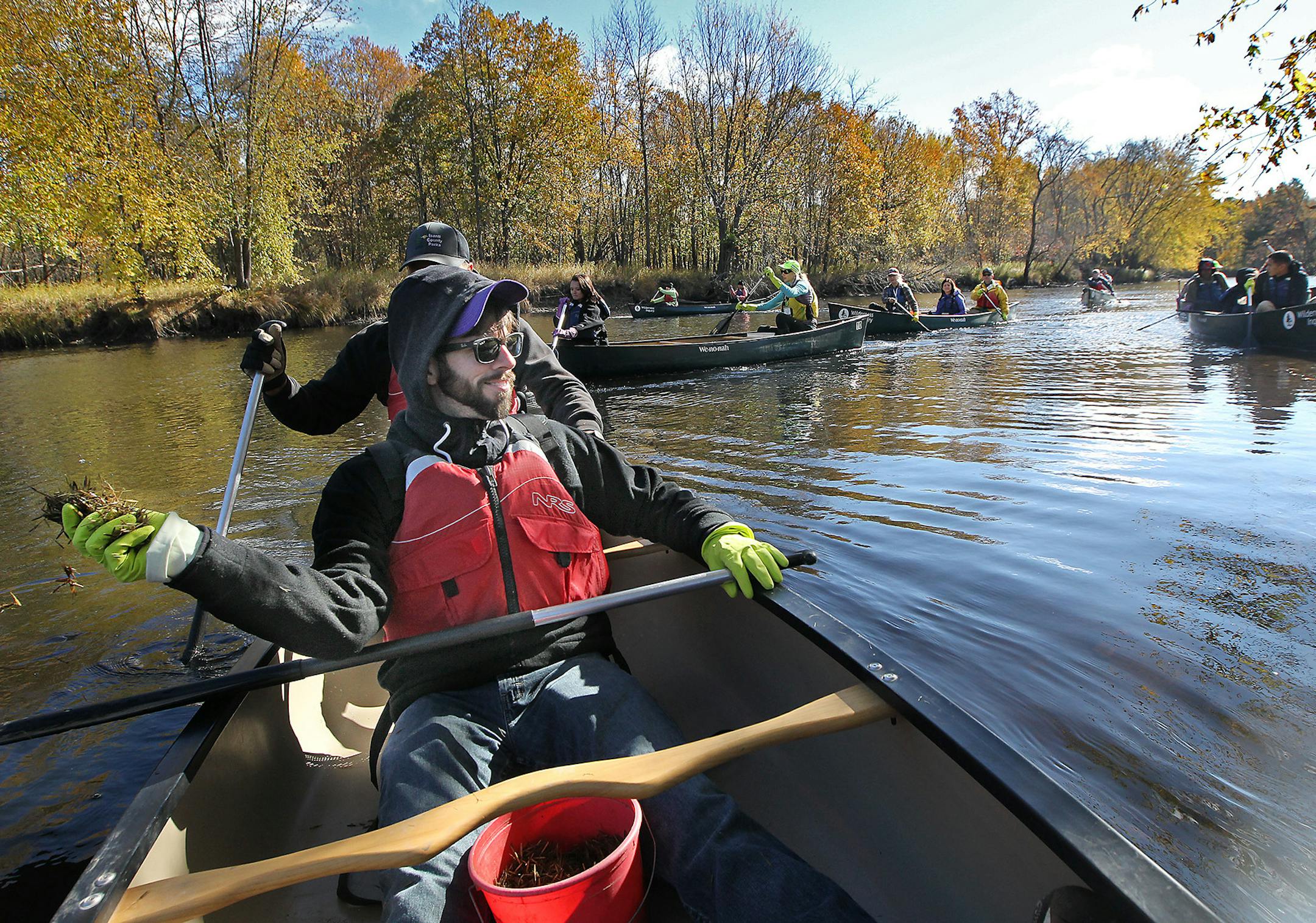 Takoda Prep teacher Thomas Lonetti threw wild rice seeds from his canoe. The school&#x2019;s secondary education director, Chris Hubbard, said the trip was a learning experience on many levels. &#x201c;Students are losing their sense of culture,&#x201d; he said.