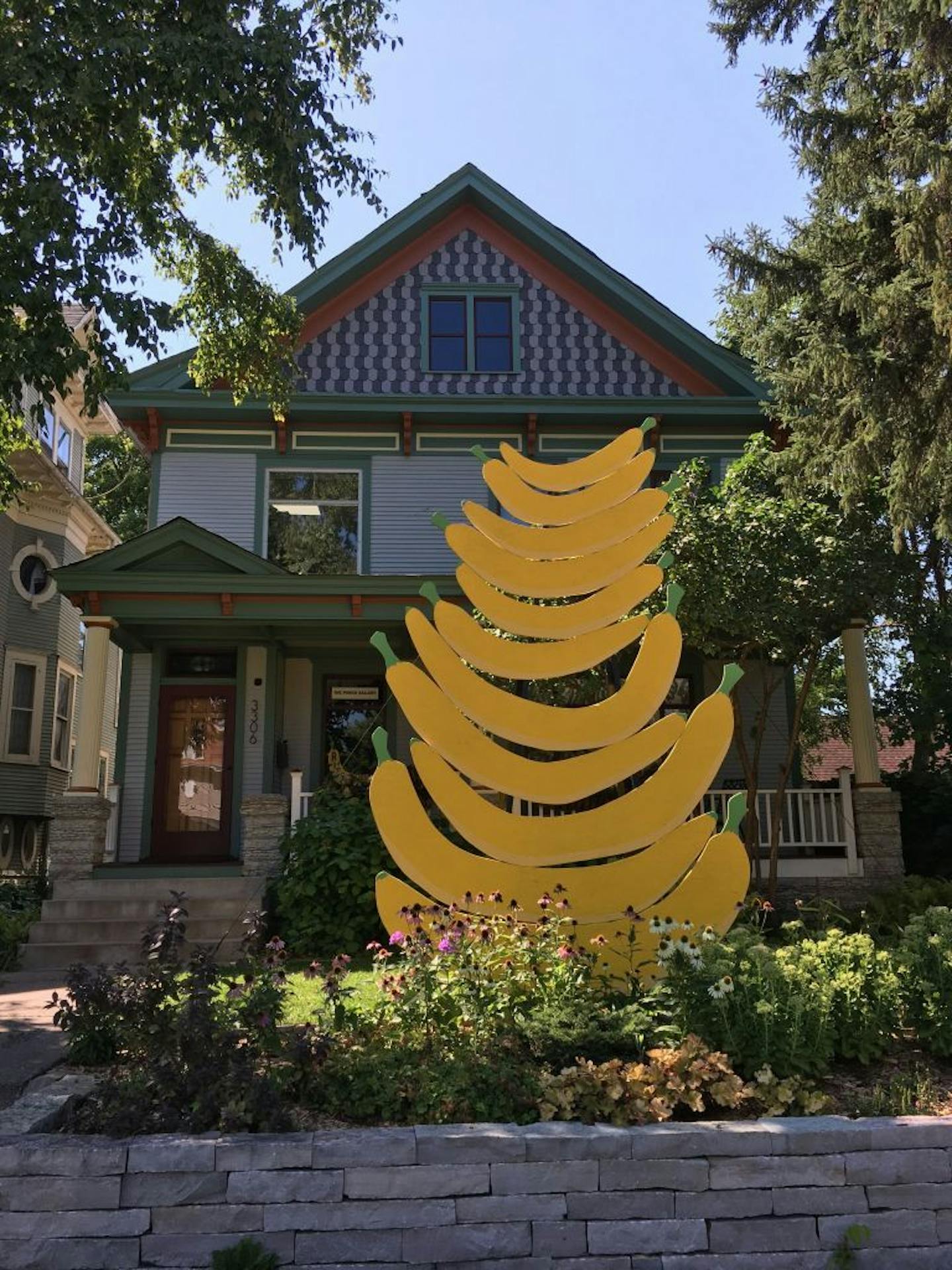 A sculpture by Daniel Jaffe greets visitors to the Porch Gallery for his recent show "Ripe."