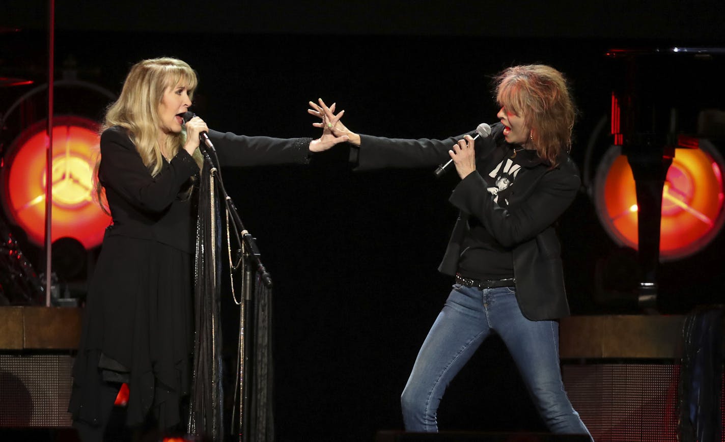 Stevie Nicks was joined by the Pretenders&#x2019; Chrissie Hynde for a duet on &#x201c;Stop Draggin' My Heart Around&#x201d; during her show at Xcel Energy Center Tuesday night. ] JEFF WHEELER &#x2022; jeff.wheeler@startribune.com Stevie Nicks performed at Xcel Energy Center in St. Paul Tuesday night, December 6, 2016. Chrissie Hynde and the Pretenders opened.