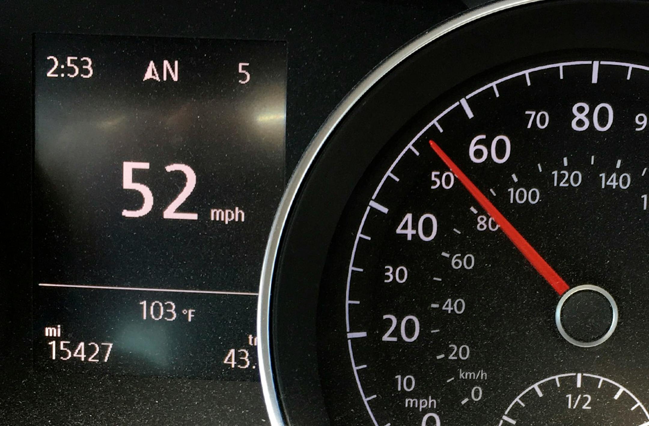 Temps hit 103 degree May 28, 2018, recorded on the car dash borad of Lewis Leung car. [ Star Tribune photo by Lewis Leung