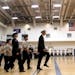 Members of the Washington Technology Magnet School Navy junior ROTC held an inspection and review Thursday, Oct. 27, 2016, at Washington in St. Paul, 
