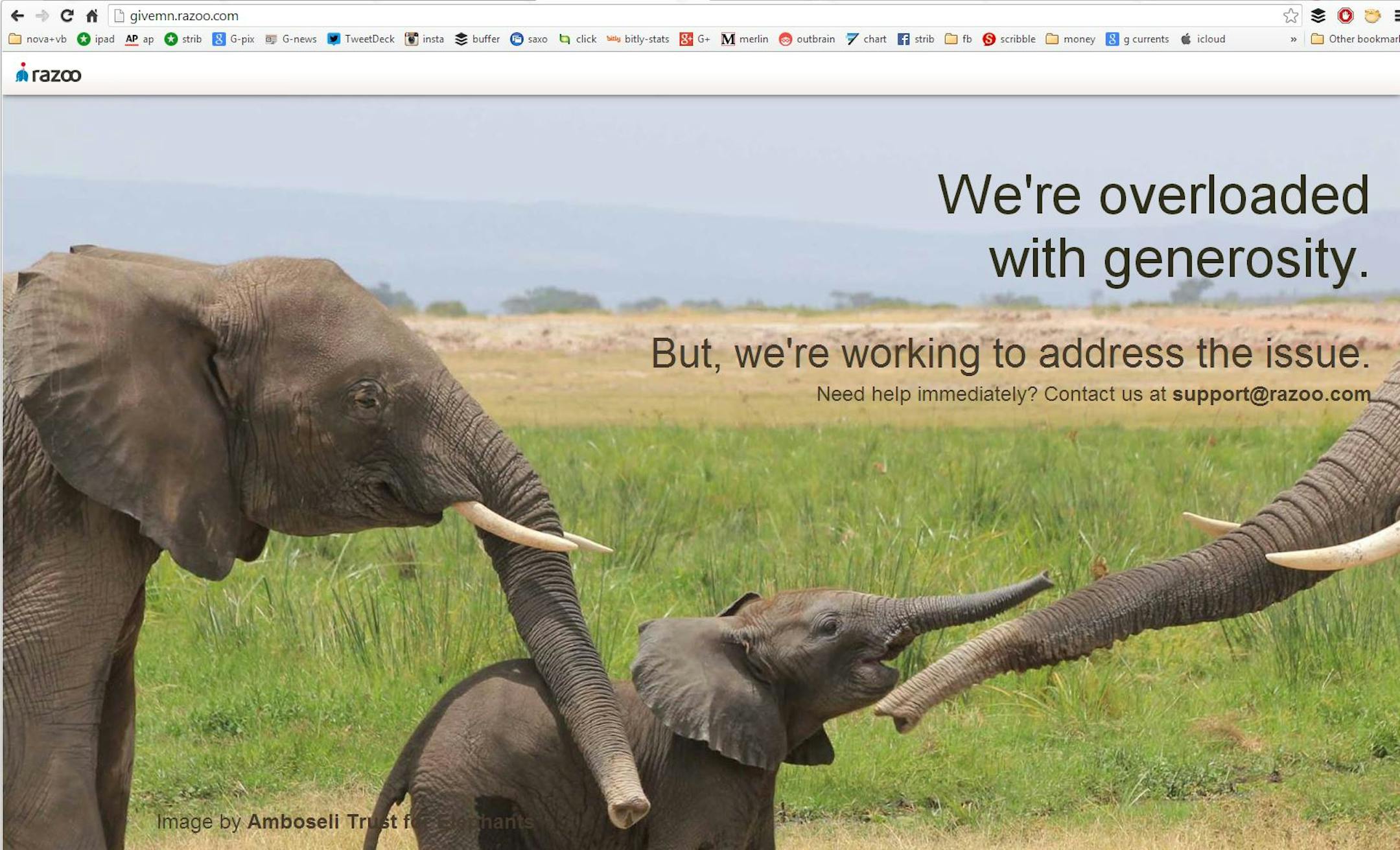 The GiveMn web site crashed during Give to the Max Day.