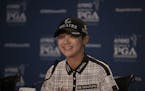 Sung Hyun Park defending champion spoke during a press conference at Hazeltine National Golf Club Wednesday June 19, 2019 in Minneapolis, MN.] Jerry H