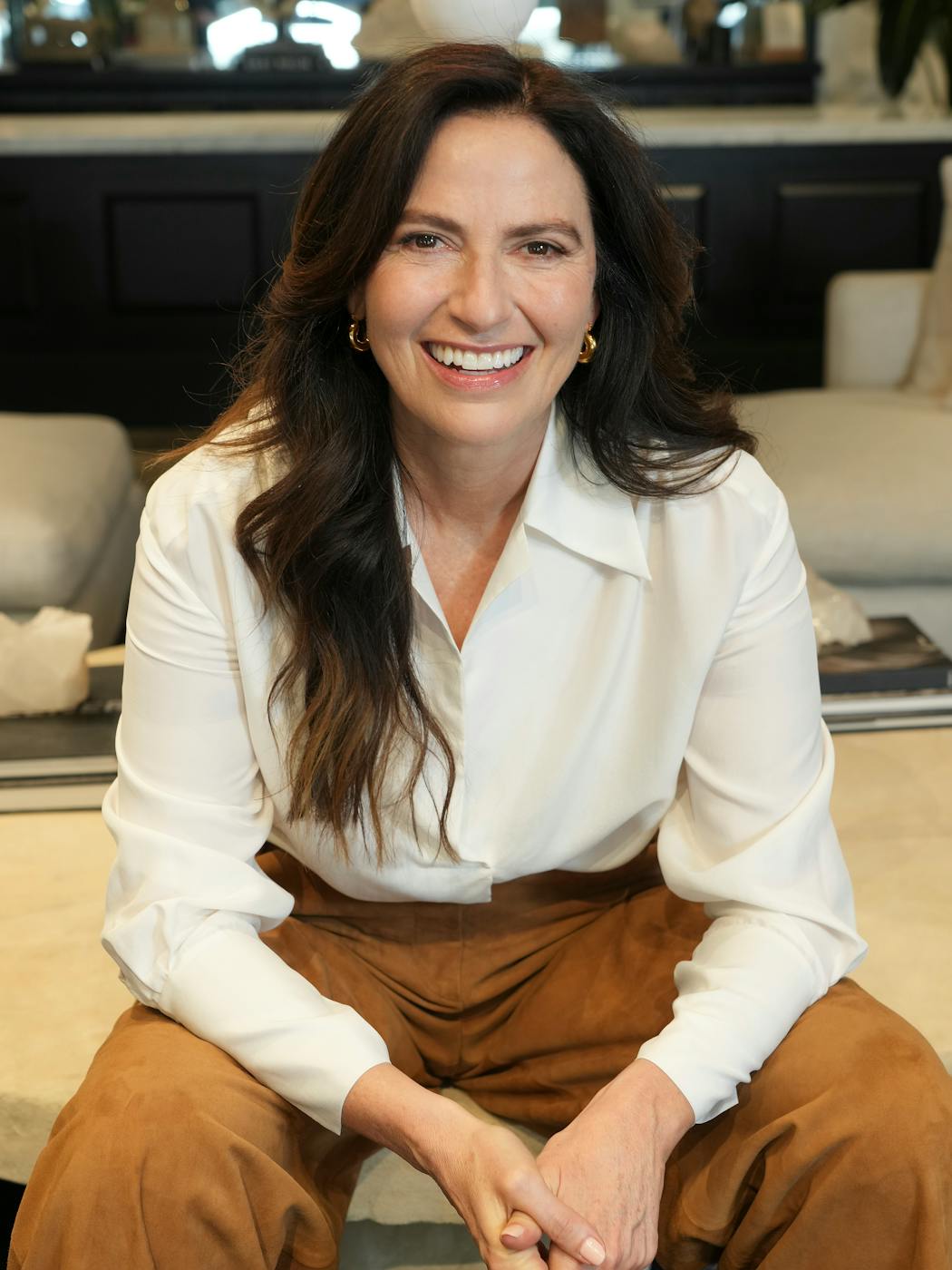 Banana Republic CEO Sandra Stangl says expanding into the home category “stabilizes out the business a little bit.”