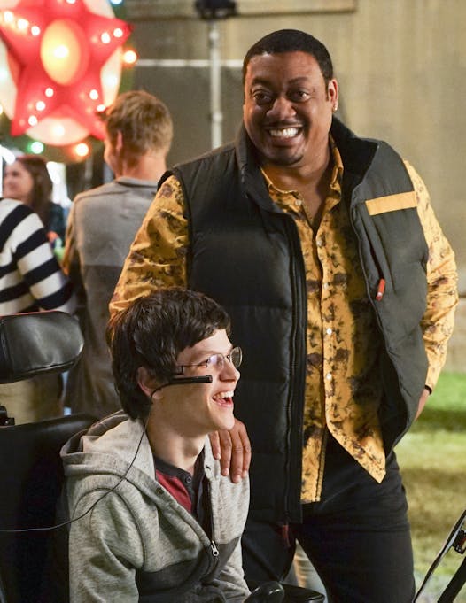 Cedric Yarbrough with Micah Fowler in “Speechless.” ERIC McCANDLESS • ABC