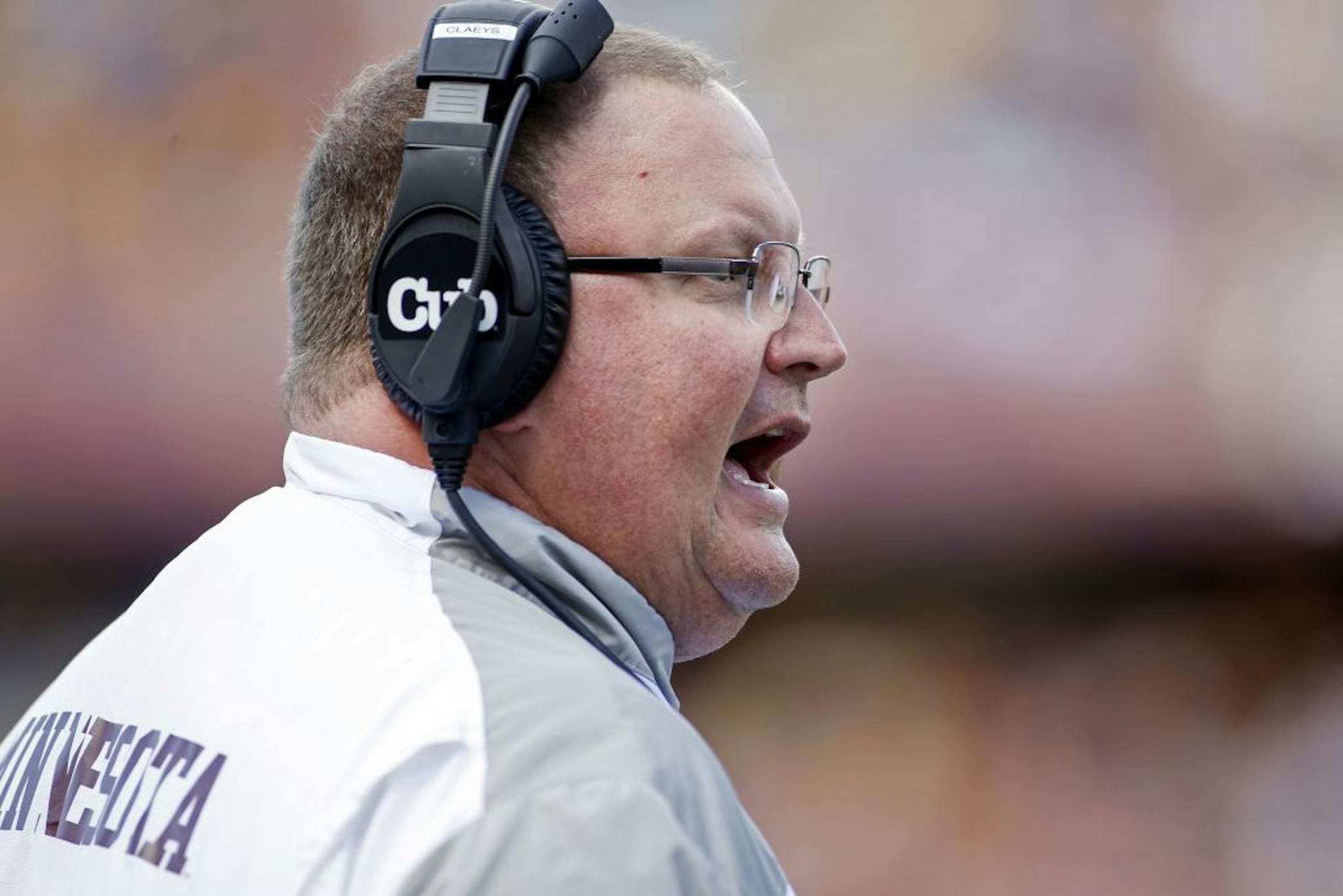 Minnesota head coach Tracy Claeys