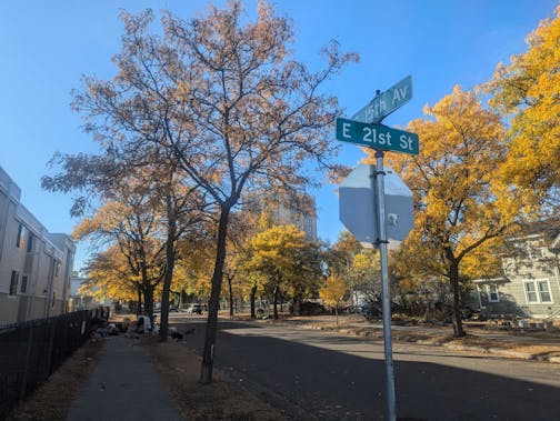 Minneapolis Police are investigating a triple shooting at a small encampment 21 Street East and 15 Avenue South.