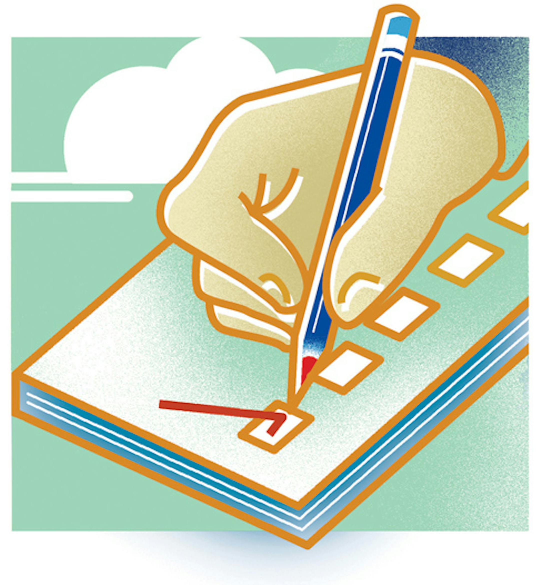 300 dpi Reuben Munoz illustration of checklist. Los Angeles Times/MCT 2011<p>