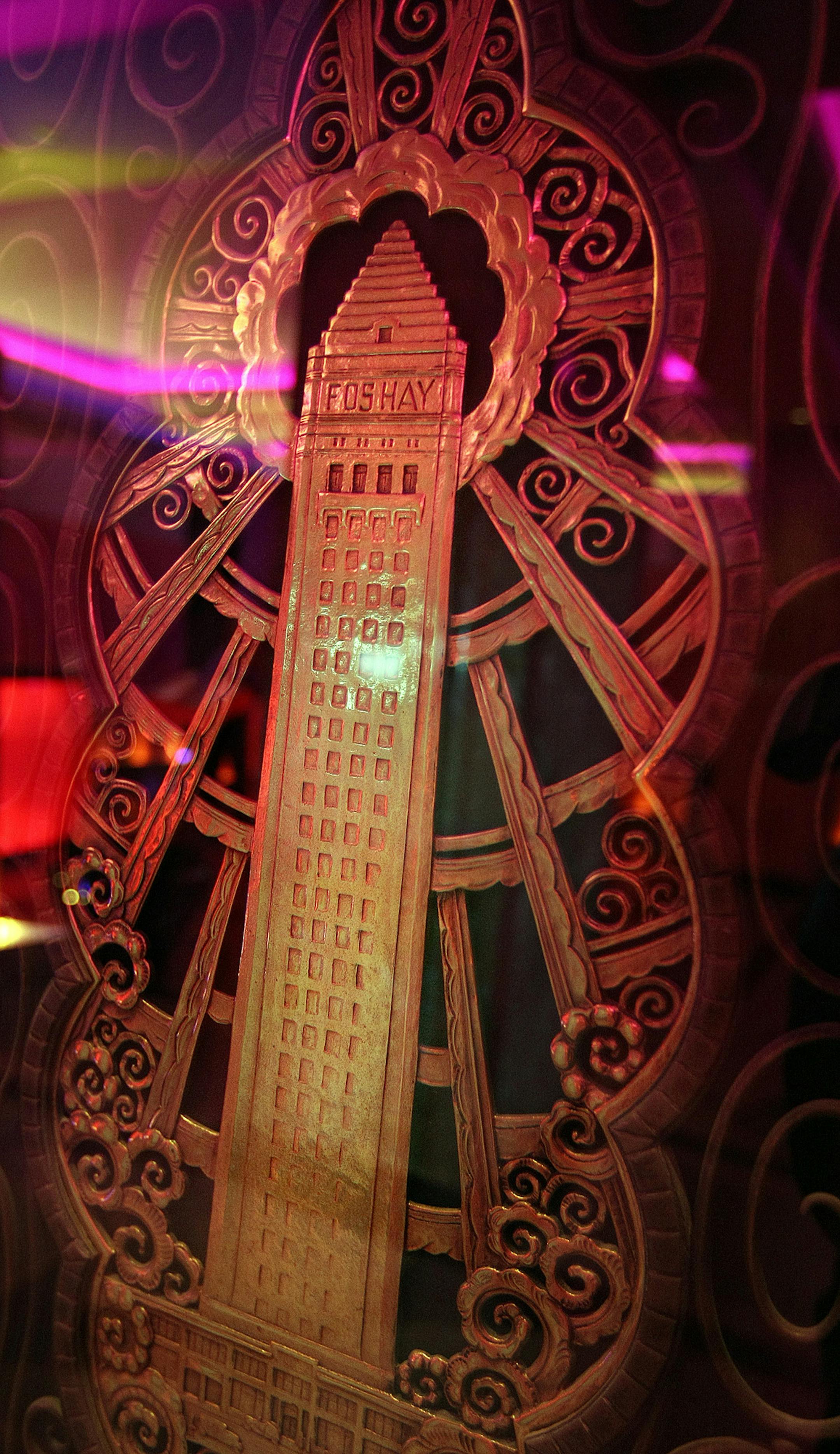 The W Hotel at the Foshay Tower, Minneapolis, MN. The elevator still shows the historic architecture of the building.