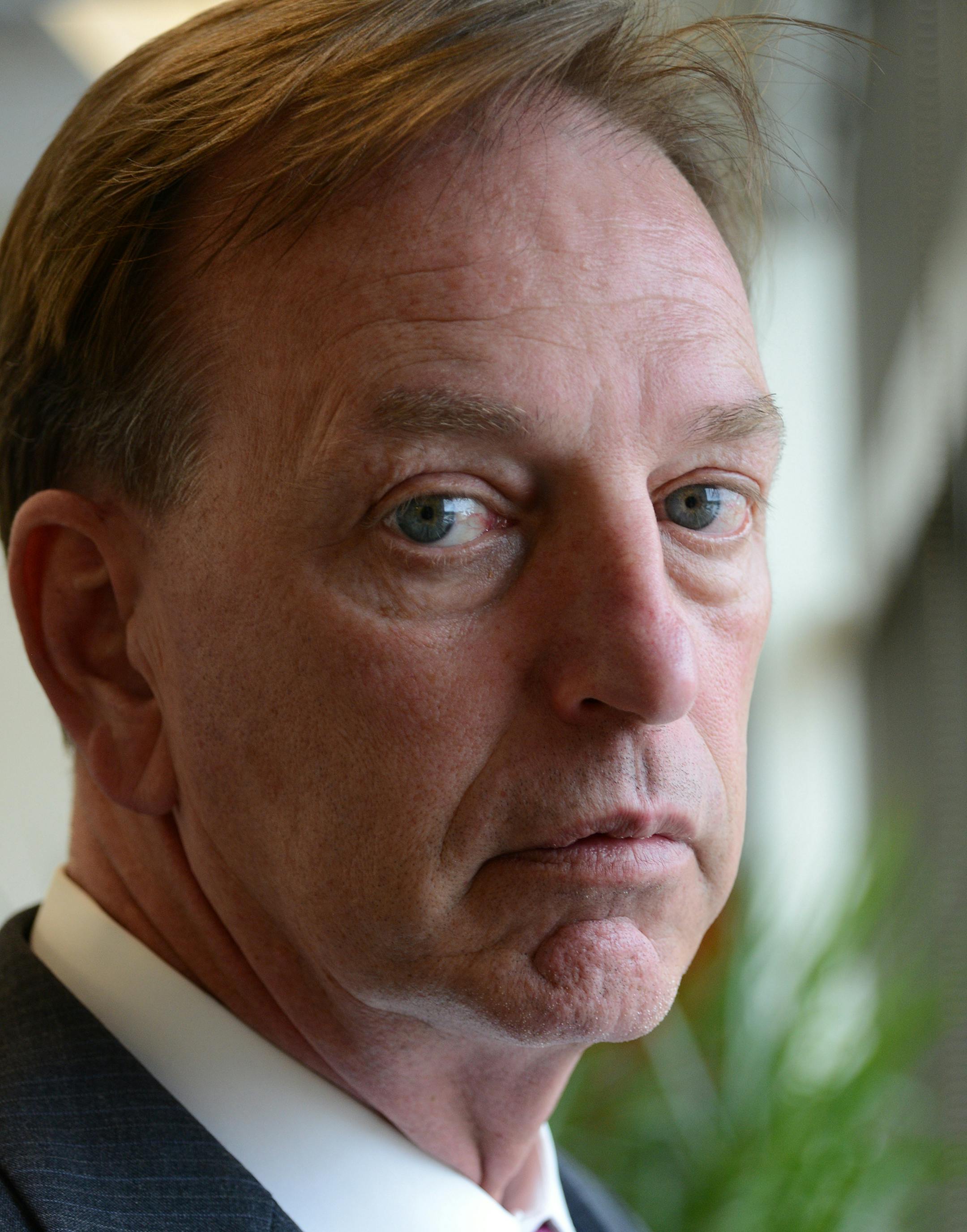 This is a profile of Pete Orput, the Washington County Attorney who will step in as guest prosecutor in the Little Falls home invasion case. Orput, a former Hennepin County prosecutor, is a driven man, described by people who have known him for years as being obsessed with the pursuit of justice. These portraits were taken in his office at the Washington County Government Center.] Richard.Sennott@startribune.com Richard Sennott/Star Tribune. , Oak Parks Heights Minn. Thursday 5/9/13) ** (cq) ORG