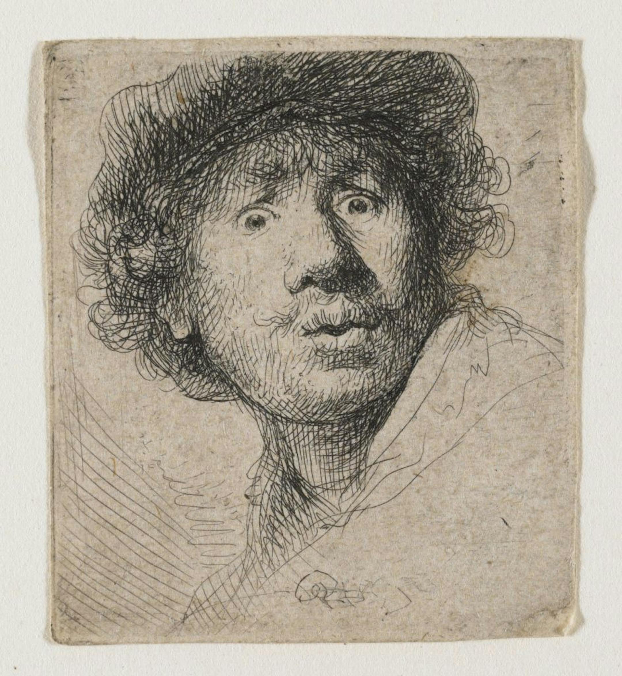Rembrandt's "Self-portrait in a Cap," 1630.