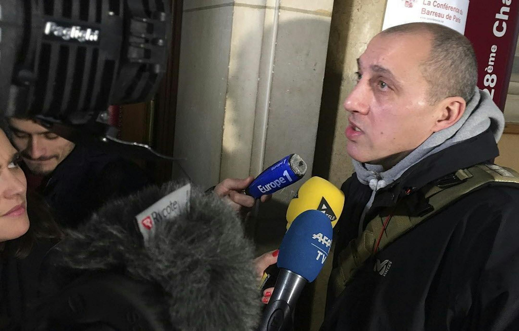 FILE -- Chief suspect is Vjeran Tomic arrives at his trial in Paris, Monday Jan. 30, 2017.