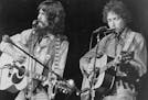 Bob Dylan joined George Harrison at the former Beatle's benefit Concert for Bangladesh in 1971.