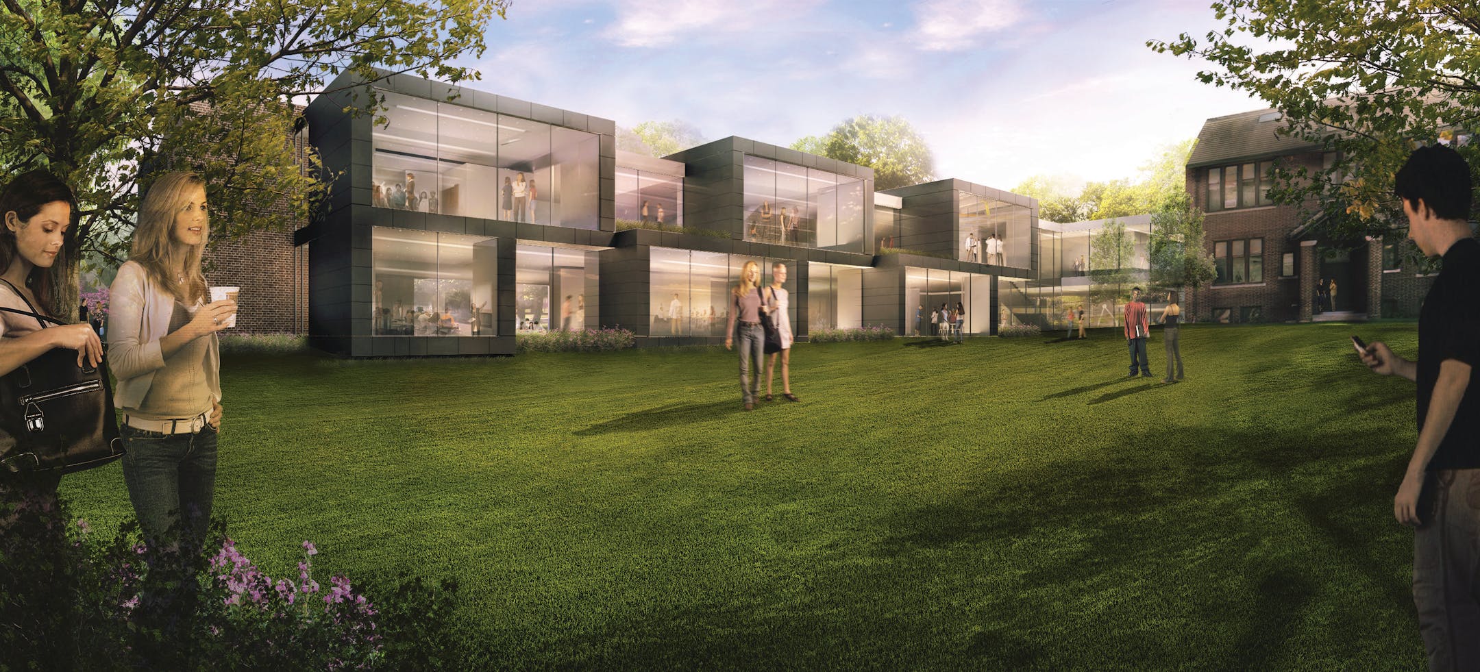 Rendering of the Hugh K. Schilling Math and Science Center, designed by HGA Architects and Engineers.