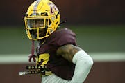 Gophers defensive back Tyler Nubin looks on during spring practice Tuesday