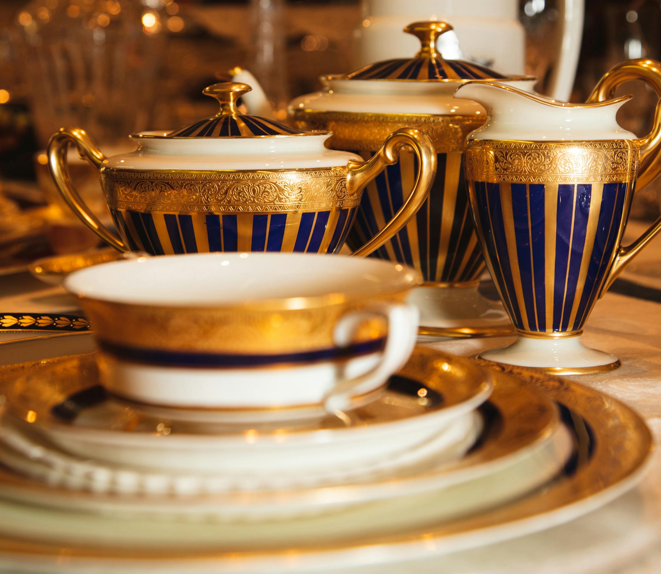 The inventory at Elise Abrams Antiques in Great Barrington, Mass., Feb. 1, 2022. More dining at home has led some people to seek out fancier tableware that makes everyday meals feel far more celebratory. (Naima Green/The New York Times)