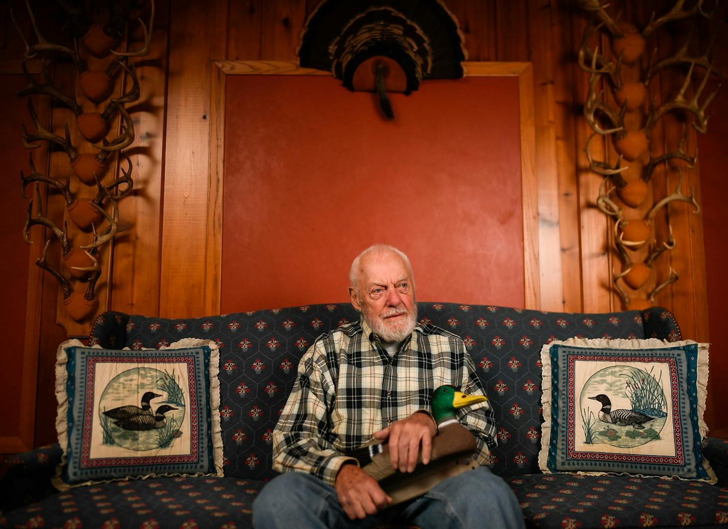 Retired Vikings head coach Bud Grant was photographed in his basement on Wednesday, Dec. 27, 2017 in Bloomington.