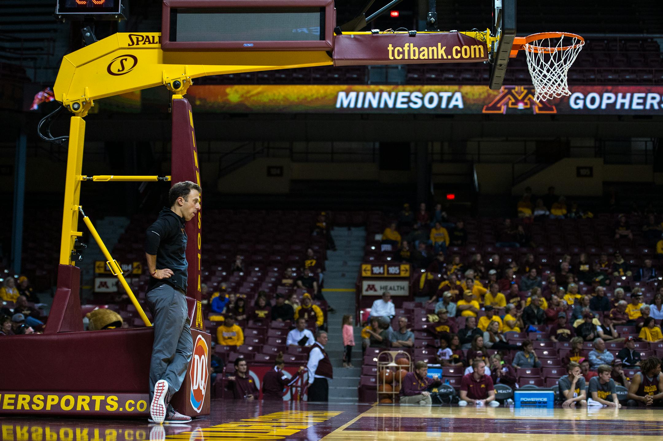 Minnesota Gophers head coach Richard Pitino a scrimmage on October 22, 2016 at Williams Arena.
