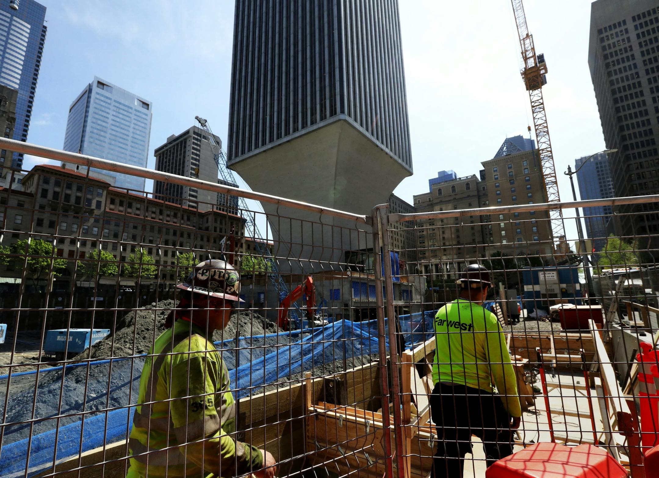 If the Seattle City Council passes a business head tax, how will it change Amazon's plans for more development in the city? Rainier Square, currently undergoing expansion, might become rentals, retail space, who knows? (Alan Berner/Seattle Times/TNS) ORG XMIT: 1230245