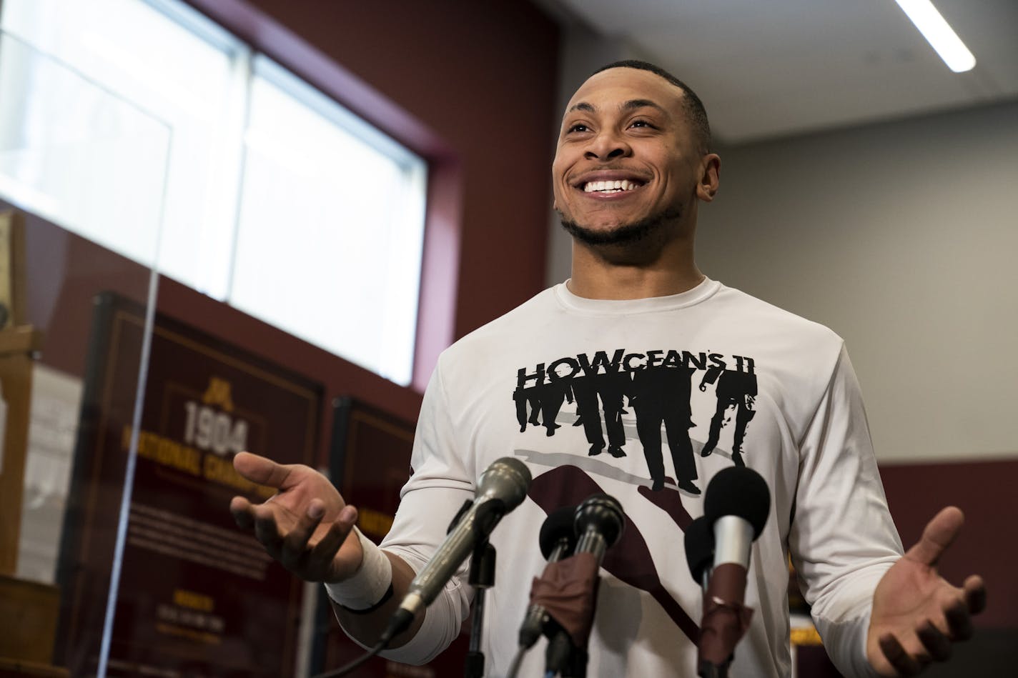 Gophers defensive back Antoine Winfield Jr. at a press conference at the University of Minnesota in Minneapolis, Minn., on Friday, December 20, 2019. ] RENEE JONES SCHNEIDER &#xa5; renee.jones@startribune.com