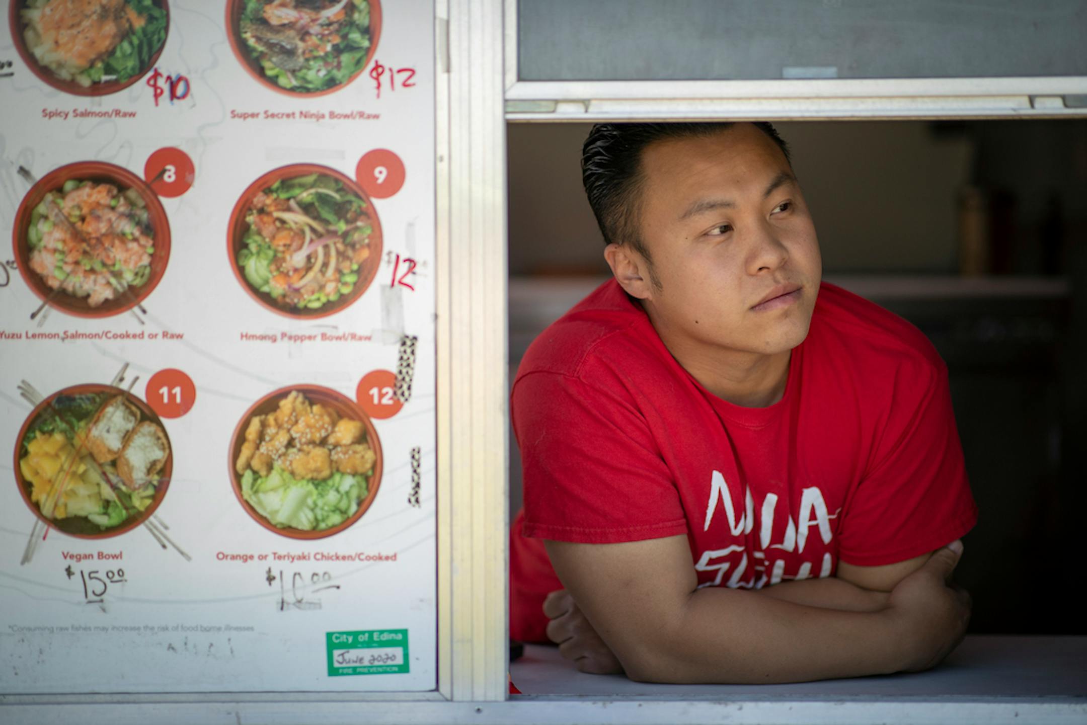 Sachoua Vang owns the Ninja Sushi food truck.