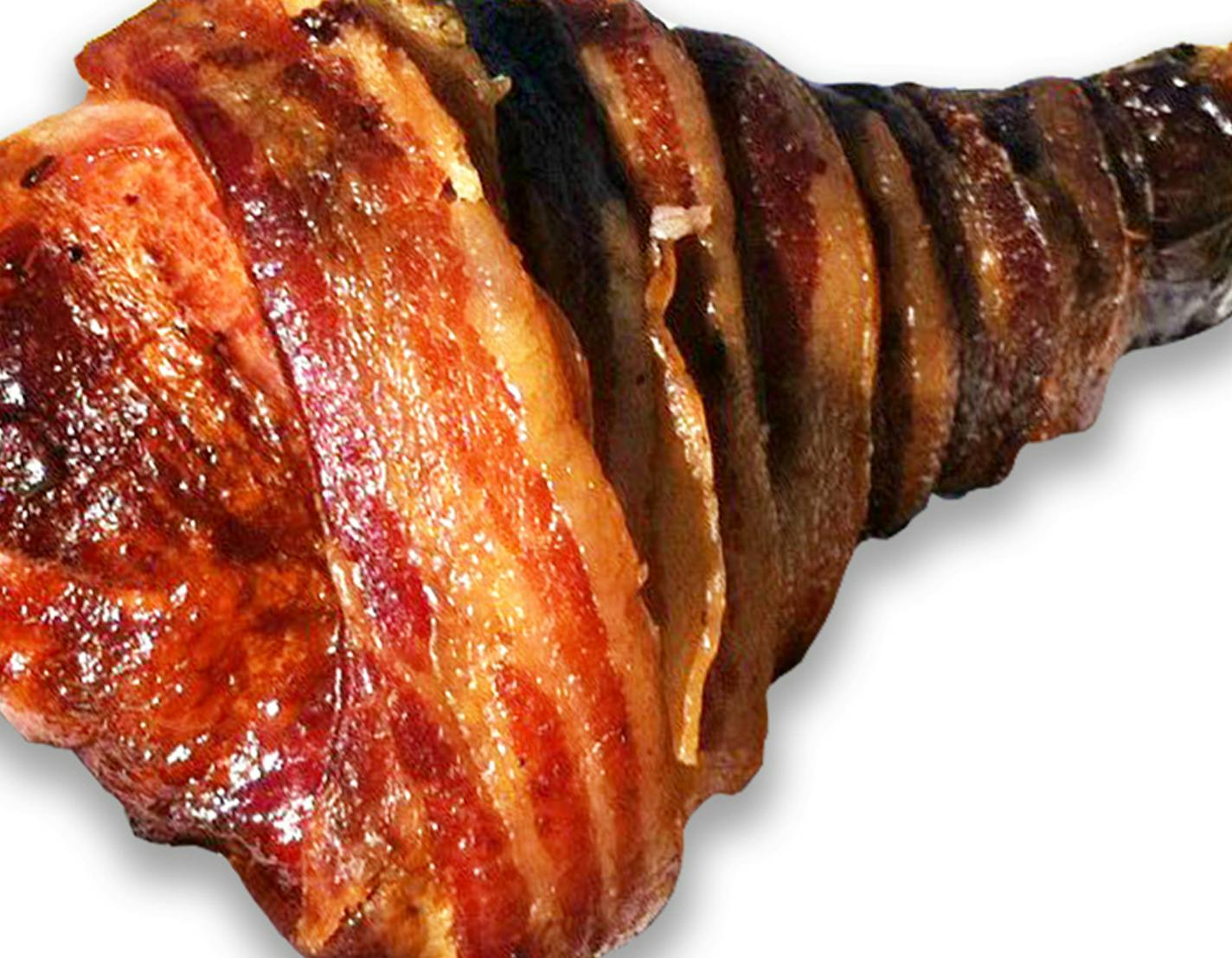 2014 State Fair new foods ; Bacon-Wrapped Turkey Leg A roasted turkey leg wrapped in a layer of bacon. Find it at Texas Steak Out located on Underwood St. north of Randall Ave. ORG XMIT: MIN1406251709464207