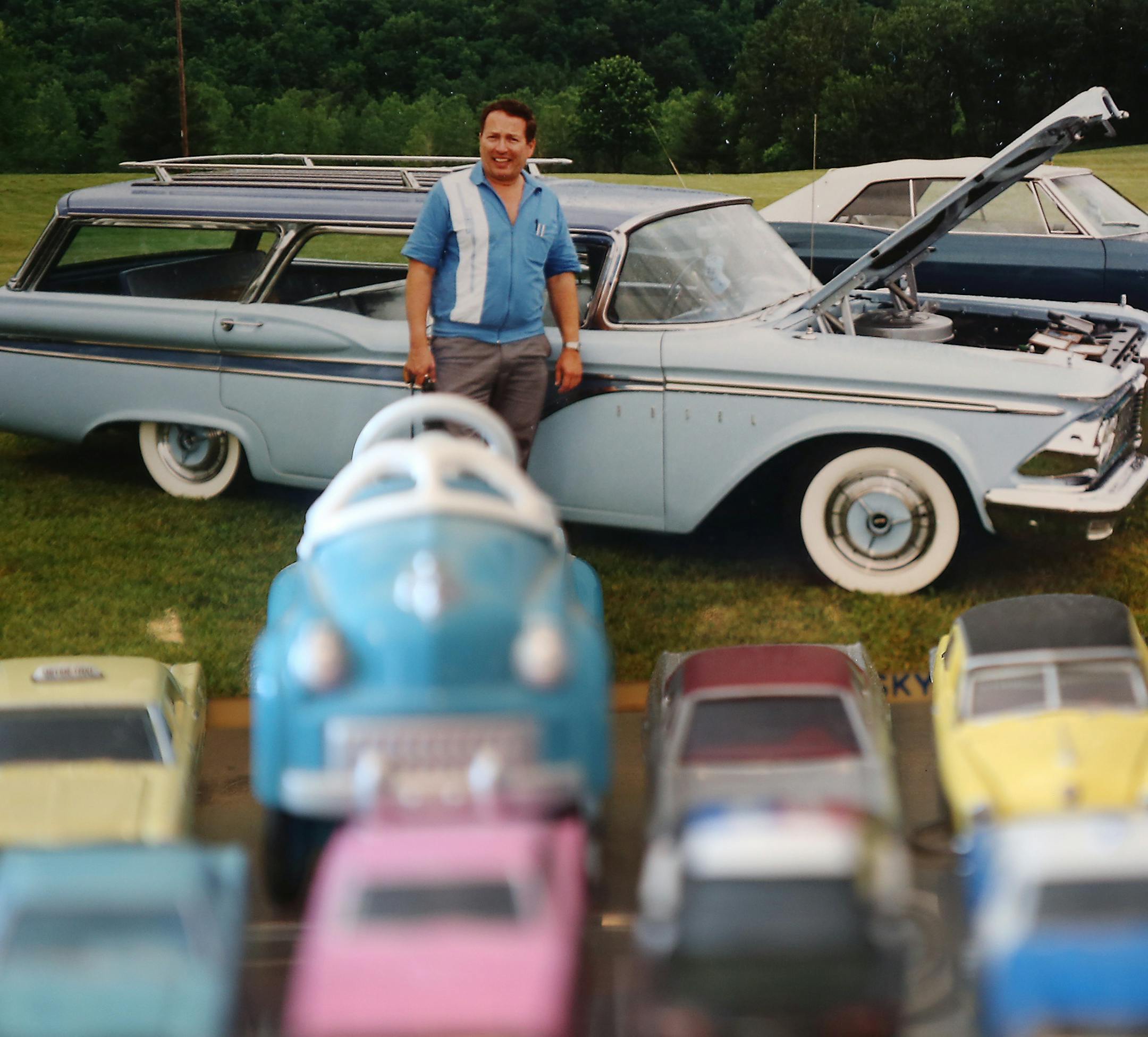A photo car lover and collector Dennis Erickson sat amongst hundreds of cars, Thursday, March 24, 2016 in Eagan, MN. ] (ELIZABETH FLORES/STAR TRIBUNE) ELIZABETH FLORES • eflores@startribune.com