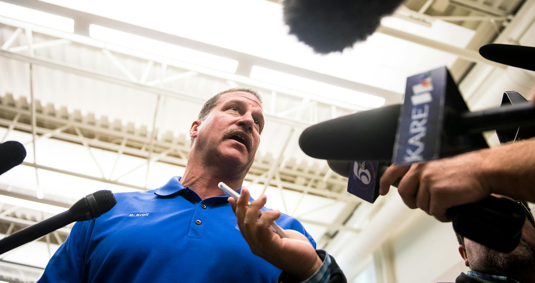 Minneapolis Police Union President Lt. Bob Kroll spoke to the media following Friday afternoon's press conference, in which Mayor Betsy Hodges and Police Chief Janee Harteau announced that the two officers involved in the fatal shooting of Jamar Clark won't face discipline following an internal investigation. ] (AARON LAVINSKY/STAR TRIBUNE) aaron.lavinsky@startribune.com The Minneapolis Police Department held a press conference to announce the results of an internal investigation into the office