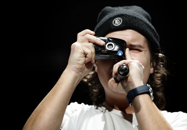 Lukas Forchhammer of Lukas Graham took a picture of the crowd at the KDWB Jingle Ball at the Xcel Energy Center in December.