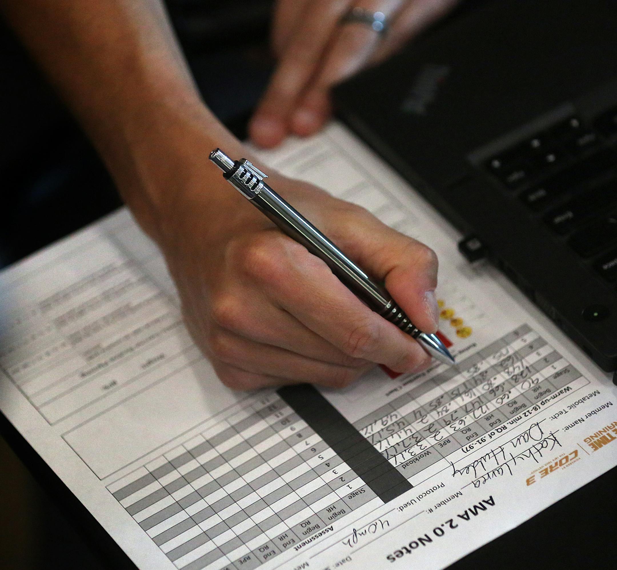 Dan Hubley filled out an assessment form. &#x201c;If you&#x2019;re not assessing, you&#x2019;re guessing,&#x201d; he said.