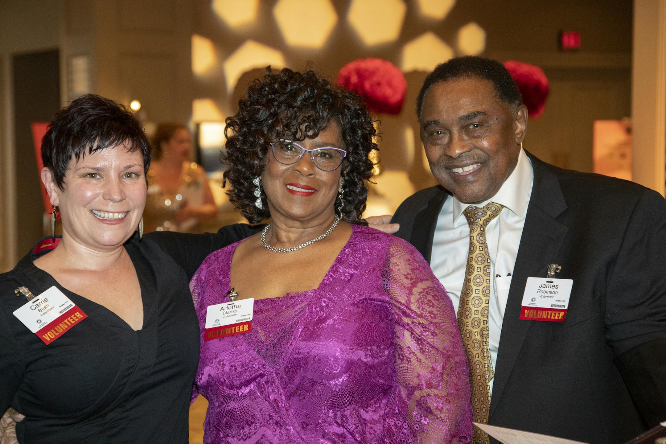 Carrie Bush, Arletha Blanks and James Robinson.