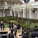 President Donald Trump participates in a Fox News Virtual Town Hall, in the Rose Garden of the White House in Washington, Tuesday, March, 24, 2020. Tr