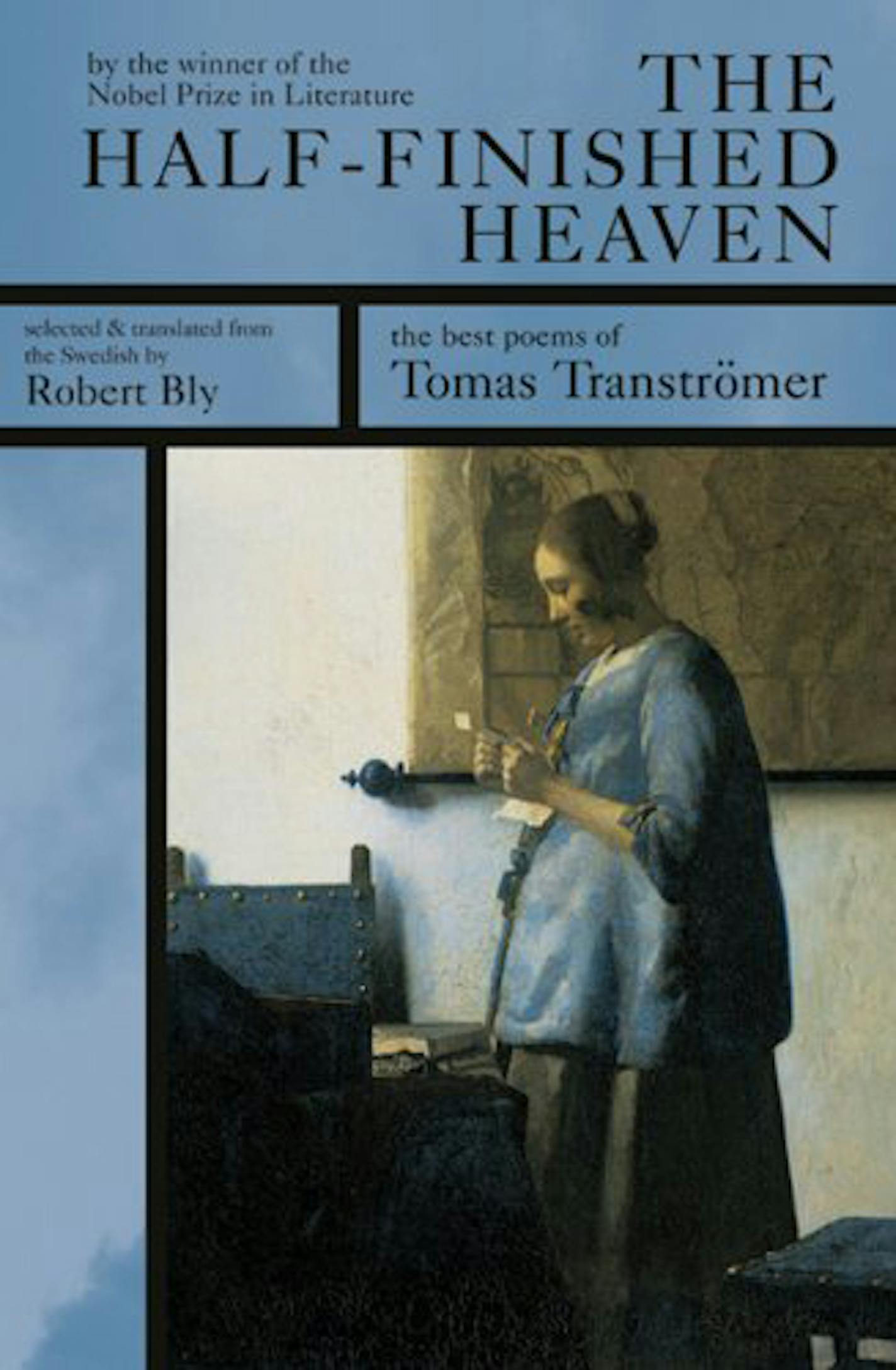 Book jacket: "The Half-Finished Heaven" by Tomas Transtromer